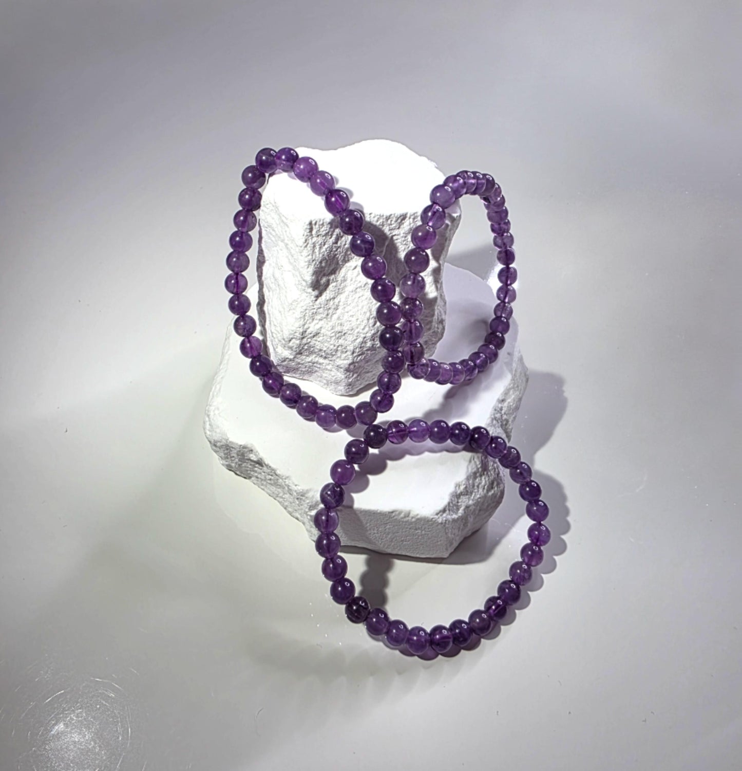 Amethyst Armband klein - natürliche Amethystperlen  violett
