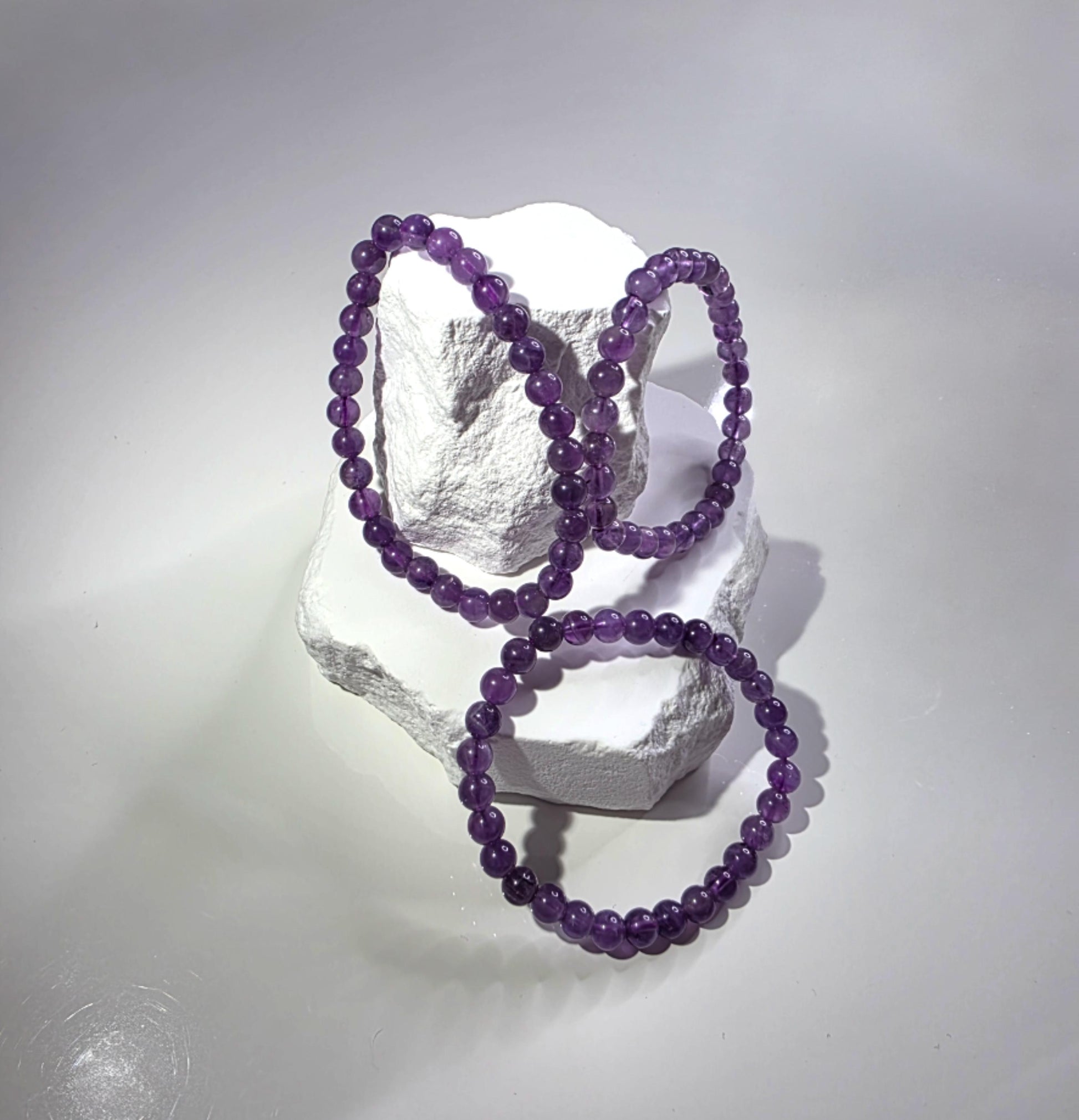 Amethyst Armband klein - natürliche Amethystperlen  violett
