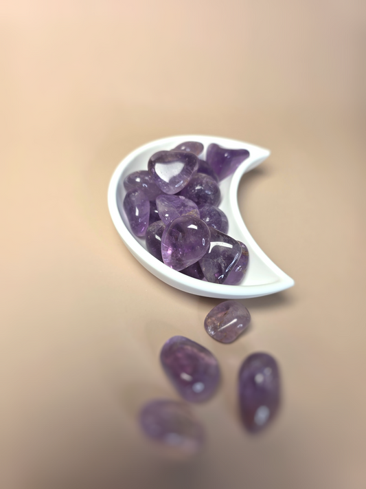 Amethyst Trommelstein violett - polierter Schutzstein spirituell
