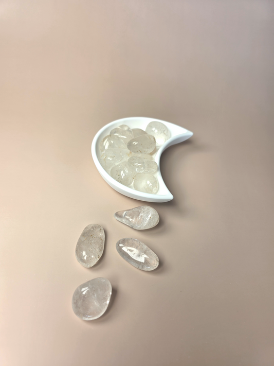 Bergkristall Trommelstein Gesamtansicht, 2,5–4 cm, Herkunft Brasilien – Kristallparade