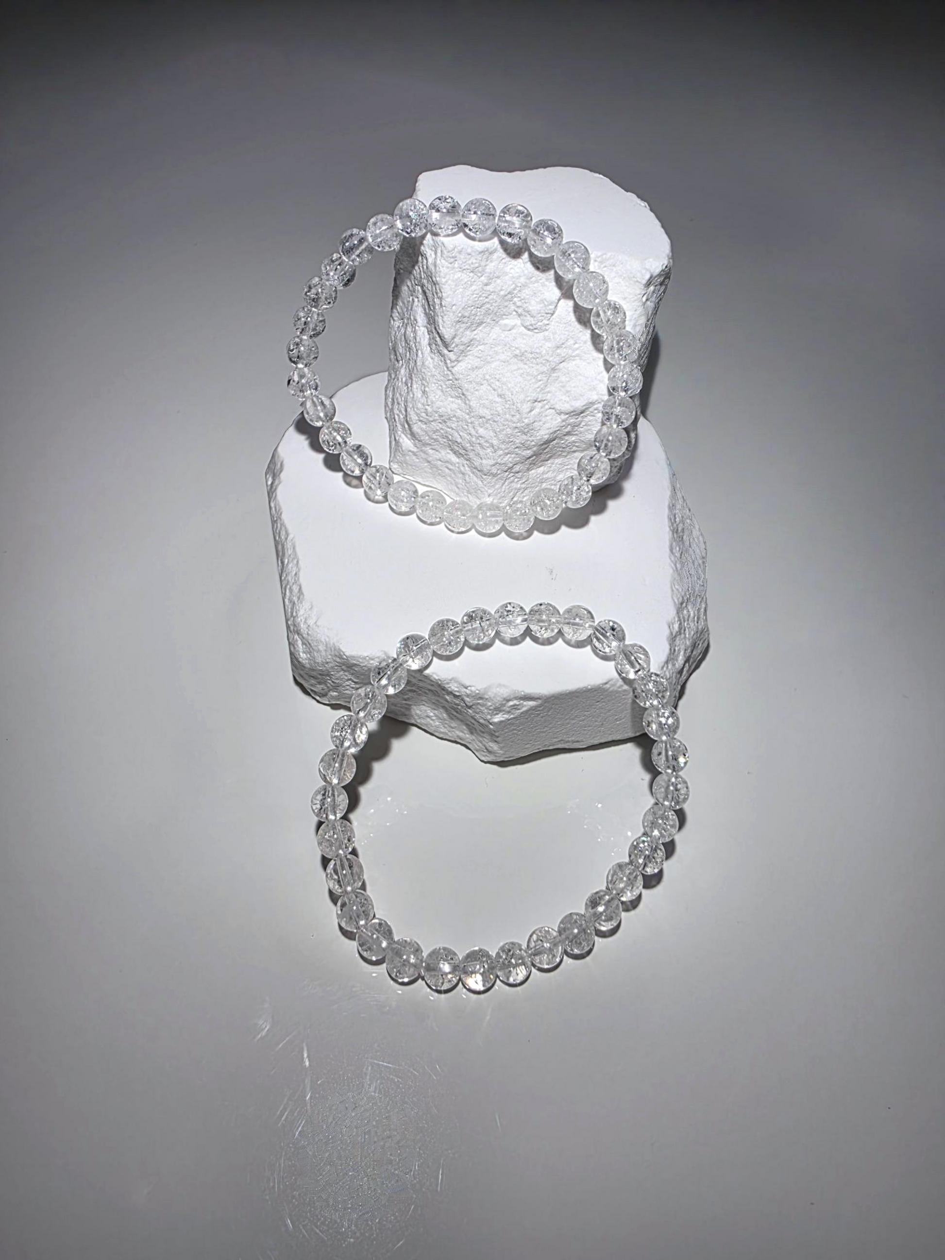 Crackle Quarz Armband Seitenansicht - 