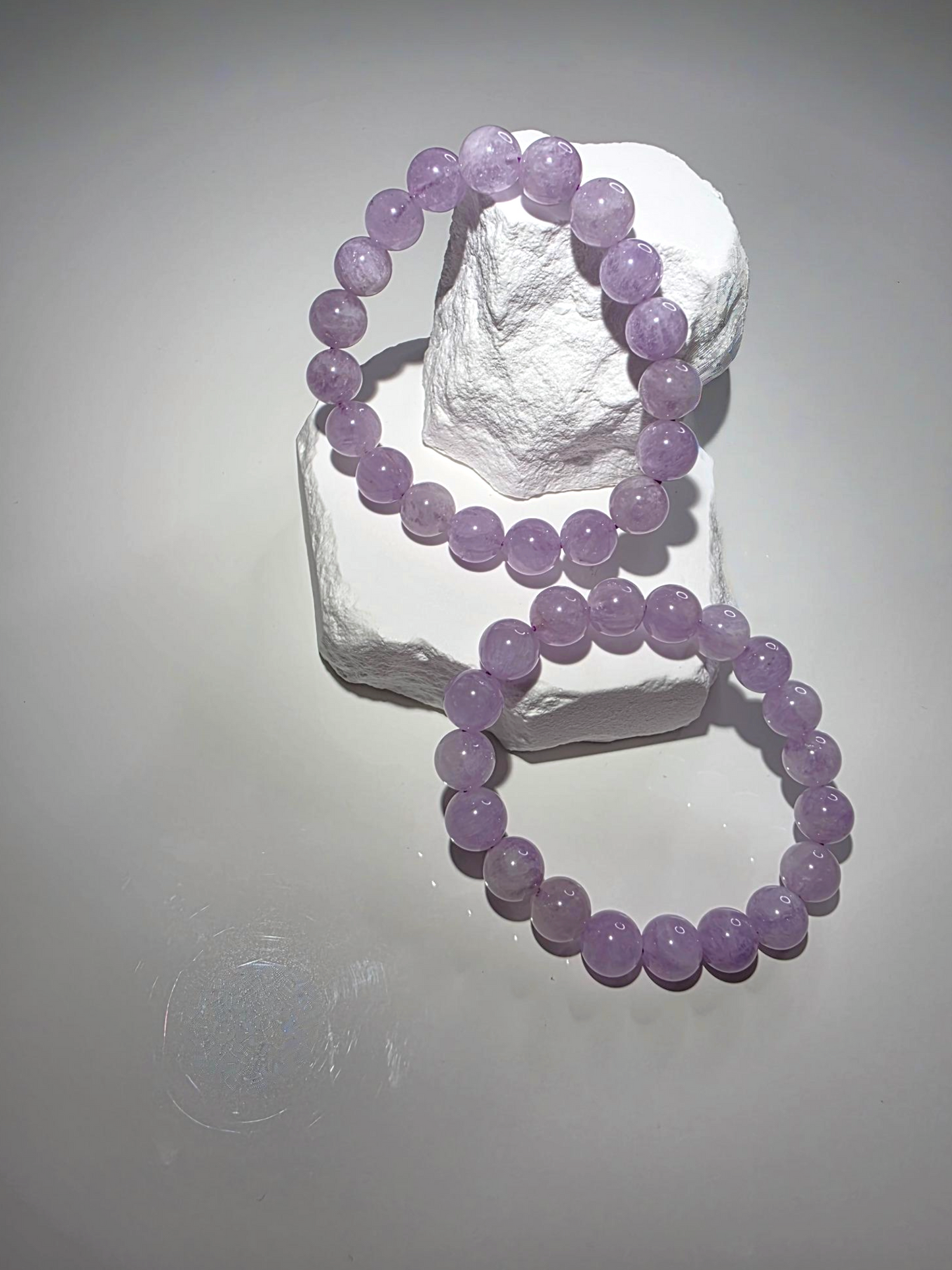 Lavendel Amethyst Armband violett - natürliche Edelsteinperlen spiritueller Schutzstein
