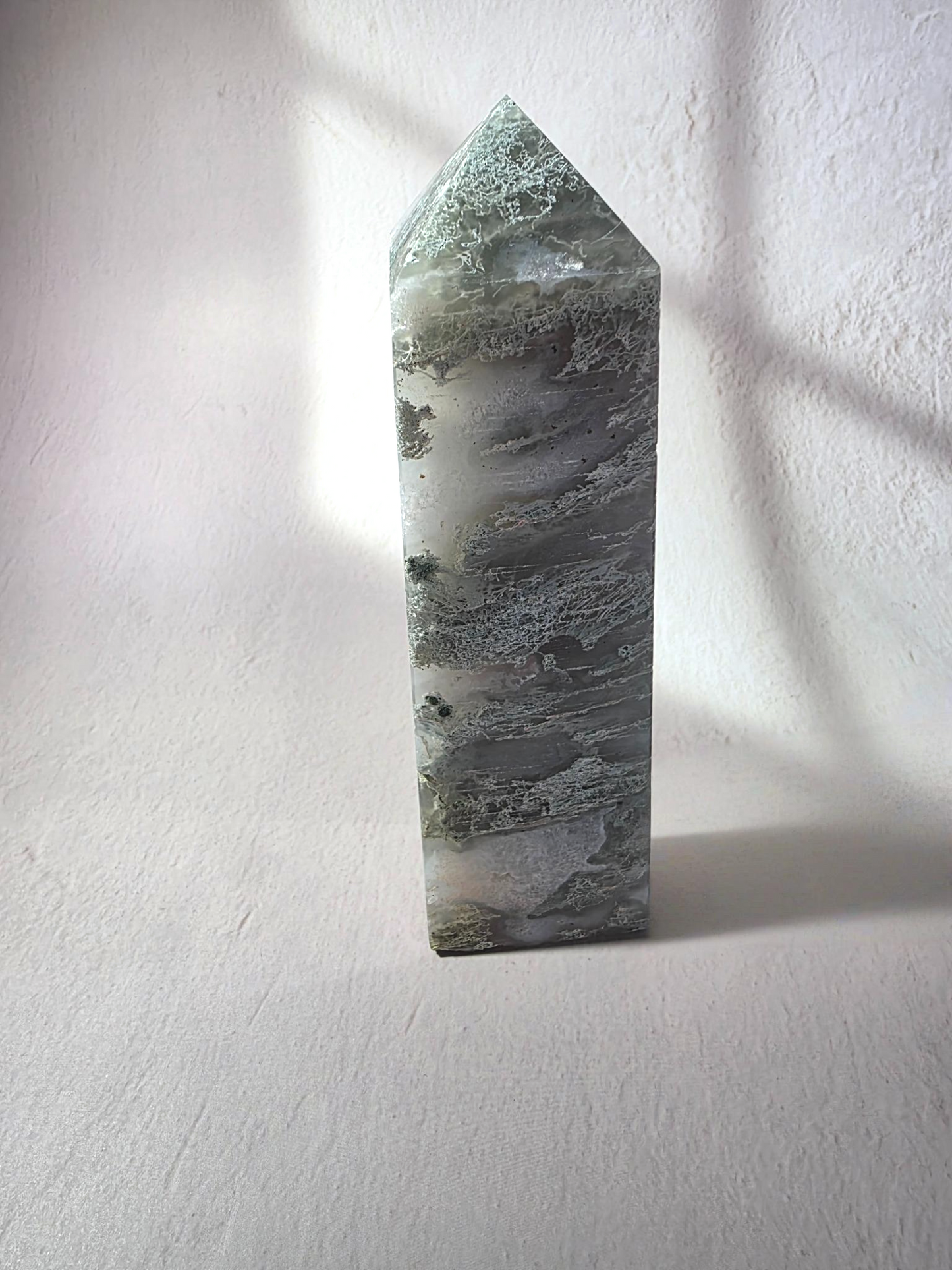Moosachat Turm Gesamtansicht - Unikat aus der Natur
