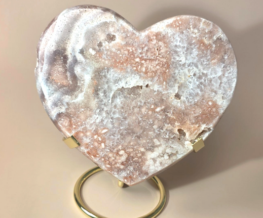 Druzy Pink Amethyst Herz Nahaufnahme – einzigartiges Einzelstück, hochwertige Verarbeitung bei Crystal Haven