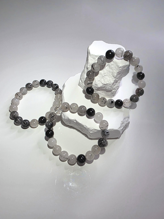 Turmalin Quarz Armband klein - zarte Perlen Schutzstein
